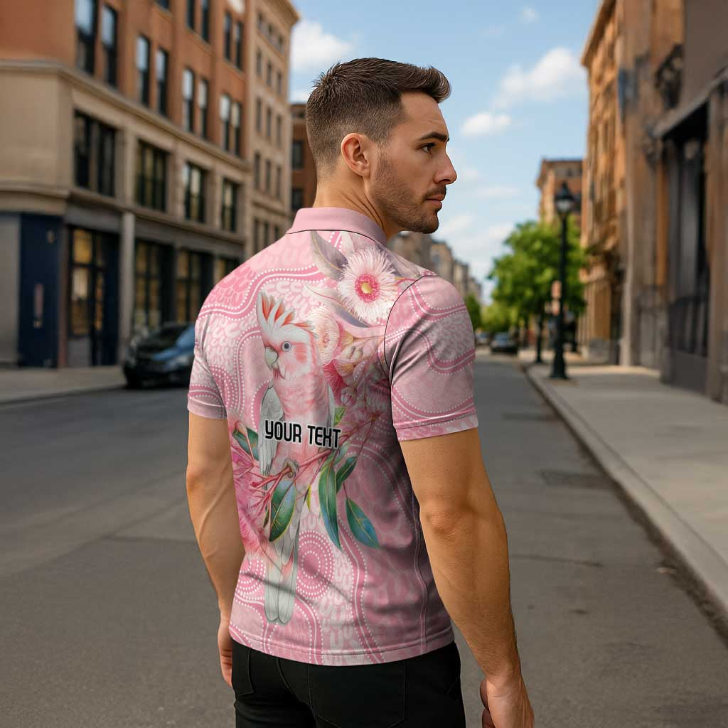 Personalized Pink Galah Fight for Hope and Healing Zipper Polo Shirt Australia’s Breast Cancer Awareness - Aussie Hoodie
