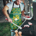 Australia Rugby Kangaroo Apron Green Gold Aboriginal Dot Geometry