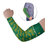 Australia Rugby Kangaroo Arm Sleeves Green Gold Aboriginal Dot Geometry
