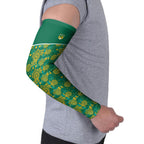 Australia Rugby Kangaroo Arm Sleeves Green Gold Aboriginal Dot Geometry