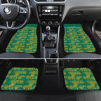 Australia Rugby Kangaroo Car Mats Green Gold Aboriginal Dot Geometry