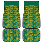 Australia Rugby Kangaroo Car Mats Green Gold Aboriginal Dot Geometry