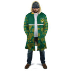 Australia Rugby Kangaroo Cloak Green Gold Aboriginal Dot Geometry