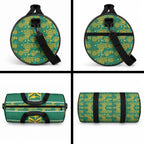 Australia Rugby Kangaroo Duffle Bag Green Gold Aboriginal Dot Geometry
