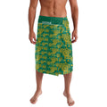 Australia Rugby Kangaroo Lavalava Green Gold Aboriginal Dot Geometry