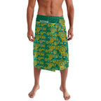 Australia Rugby Kangaroo Lavalava Green Gold Aboriginal Dot Geometry