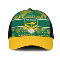Australia Rugby Kangaroo Mesh Trucker Cap Green Gold Aboriginal Dot Geometry
