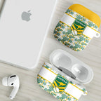 Australia Rugby Kangaroo AirPods Case White Aboriginal Dot Geometry
