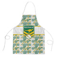 Australia Rugby Kangaroo Apron White Aboriginal Dot Geometry
