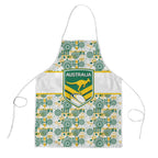 Australia Rugby Kangaroo Apron White Aboriginal Dot Geometry