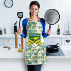 Australia Rugby Kangaroo Apron White Aboriginal Dot Geometry