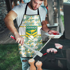 Australia Rugby Kangaroo Apron White Aboriginal Dot Geometry