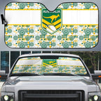 Australia Rugby Kangaroo Auto Sun Shade White Aboriginal Dot Geometry