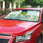 Australia Rugby Kangaroo Auto Sun Shade White Aboriginal Dot Geometry