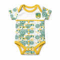Australia Rugby Kangaroo Baby Onesie White Aboriginal Dot Geometry