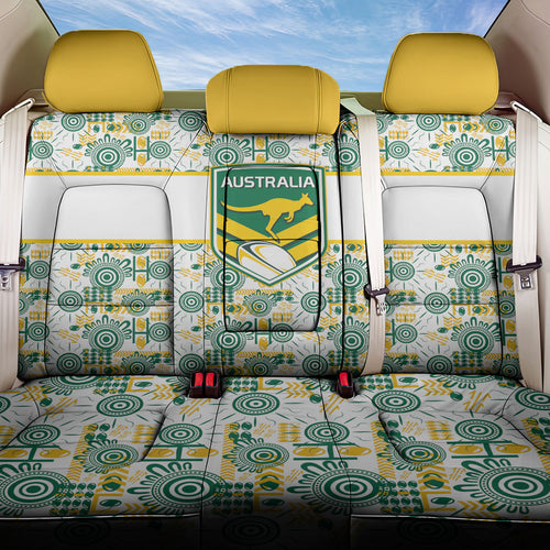 Australia Rugby Kangaroo Back Car Seat Cover White Aboriginal Dot Geometry