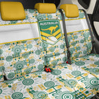 Australia Rugby Kangaroo Back Car Seat Cover White Aboriginal Dot Geometry