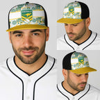 Australia Rugby Kangaroo Baseball Net Cap White Aboriginal Dot Geometry