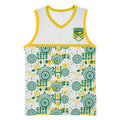 Australia Rugby Kangaroo Basketball Jersey White Aboriginal Dot Geometry