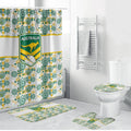 Australia Rugby Kangaroo Bathroom Set White Aboriginal Dot Geometry
