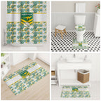 Australia Rugby Kangaroo Bathroom Set White Aboriginal Dot Geometry