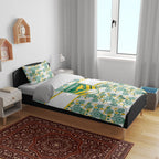 Australia Rugby Kangaroo Bedding Set White Aboriginal Dot Geometry