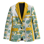 Australia Rugby Kangaroo Blazer White Aboriginal Dot Geometry