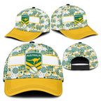 Australia Rugby Kangaroo Classic Cap White Aboriginal Dot Geometry