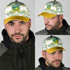 Australia Rugby Kangaroo Classic Cap White Aboriginal Dot Geometry