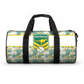 Australia Rugby Kangaroo Duffle Bag White Aboriginal Dot Geometry