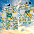 Australia Rugby Kangaroo Garden Flag White Aboriginal Dot Geometry