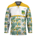 Australia Rugby Kangaroo Hockey Jersey White Aboriginal Dot Geometry