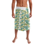 Australia Rugby Kangaroo Lavalava White Aboriginal Dot Geometry