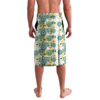 Australia Rugby Kangaroo Lavalava White Aboriginal Dot Geometry