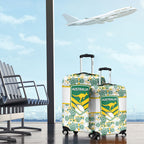 Australia Rugby Kangaroo Luggage Cover White Aboriginal Dot Geometry