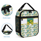 Australia Rugby Kangaroo Lunch Bag White Aboriginal Dot Geometry