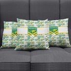 Australia Rugby Kangaroo Pillow Cover White Aboriginal Dot Geometry