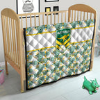 Australia Rugby Kangaroo Quilt White Aboriginal Dot Geometry