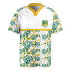 Australia Rugby Kangaroo Rugby Jersey White Aboriginal Dot Geometry