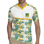 Australia Rugby Kangaroo Rugby Jersey White Aboriginal Dot Geometry