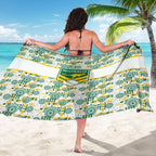 Australia Rugby Kangaroo Sarong White Aboriginal Dot Geometry