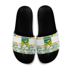 Australia Rugby Kangaroo Slide Sandals White Aboriginal Dot Geometry