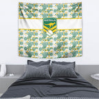 Australia Rugby Kangaroo Tapestry White Aboriginal Dot Geometry