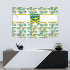 Australia Rugby Kangaroo Tapestry White Aboriginal Dot Geometry