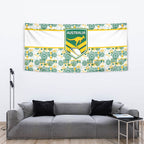 Australia Rugby Kangaroo Tapestry White Aboriginal Dot Geometry