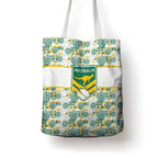 Australia Rugby Kangaroo Tote Bag White Aboriginal Dot Geometry