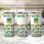 Australia Rugby Kangaroo Tumbler Cup White Aboriginal Dot Geometry