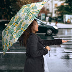 Australia Rugby Kangaroo Umbrella White Aboriginal Dot Geometry