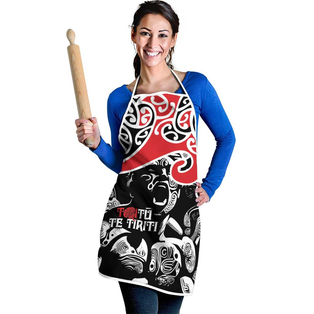 Aotearoa Toitu Te Tiriti Apron New Zealand Stand Together Stand Stronger - Aussie Hoodie