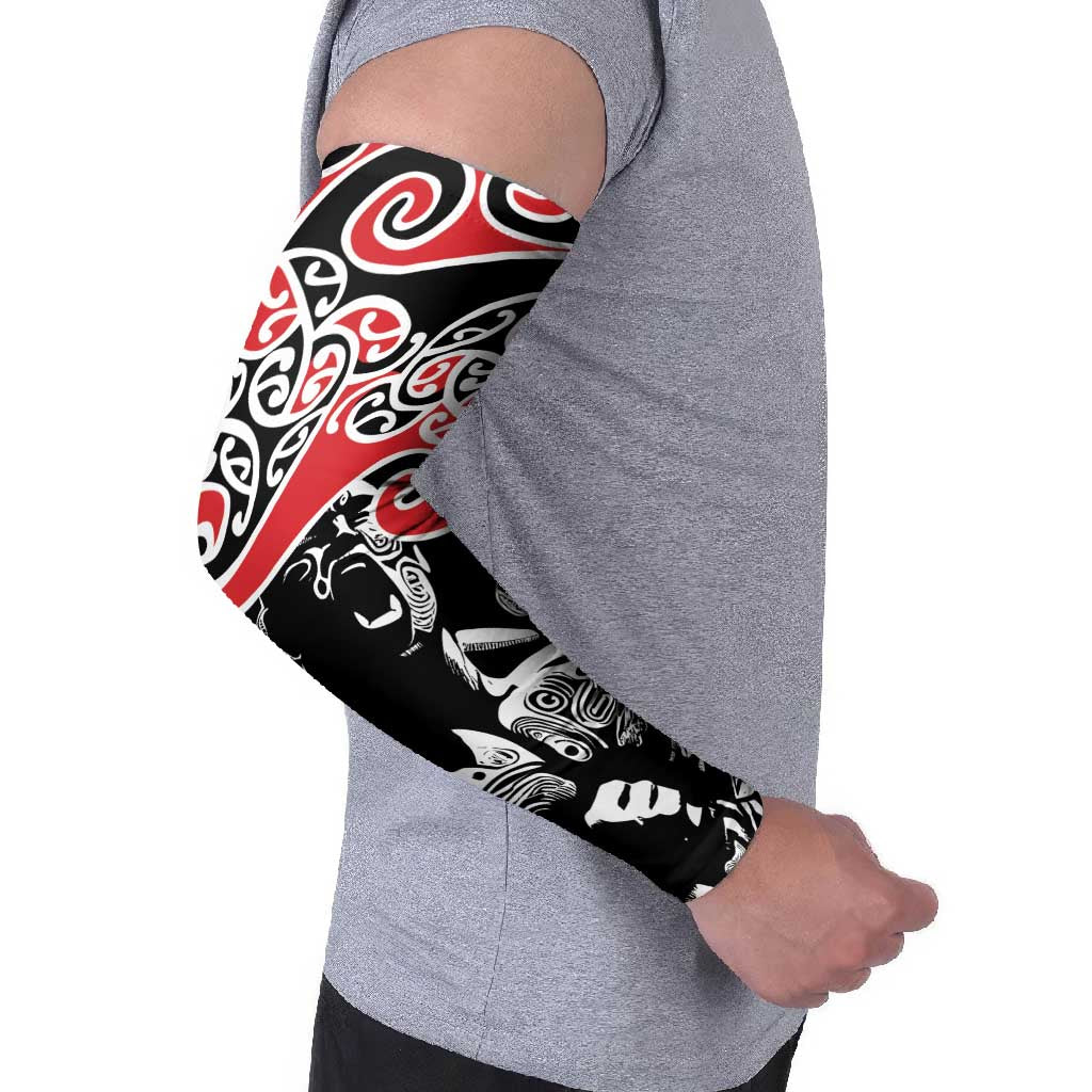 Aotearoa Toitu Te Tiriti Arm Sleeves New Zealand Stand Together Stand Stronger - Aussie Hoodie